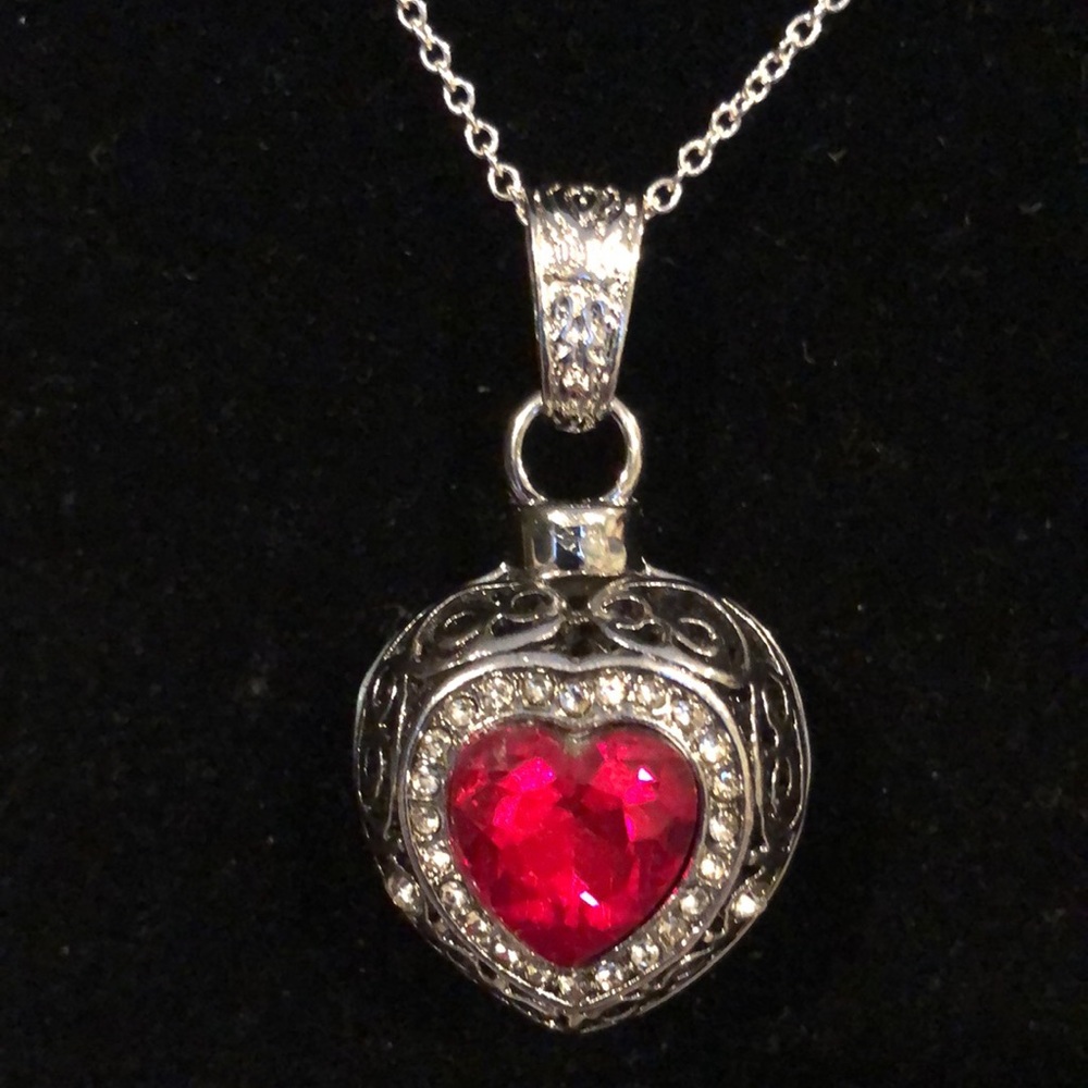 - Ruby Red Heart Pendant - image 8